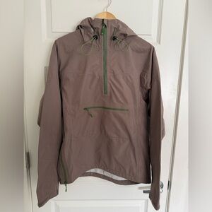 Stoic Vaporshell Jacket Water Repellent 3L Full Zip Hooded Brown Men Medium